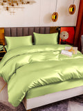 SilkSilky US 19Momme Pure Silk Bedding Set MintGreen 001