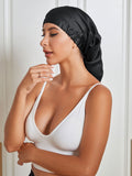 SilkSilky US Pure Silk Sleep Cap Black 002