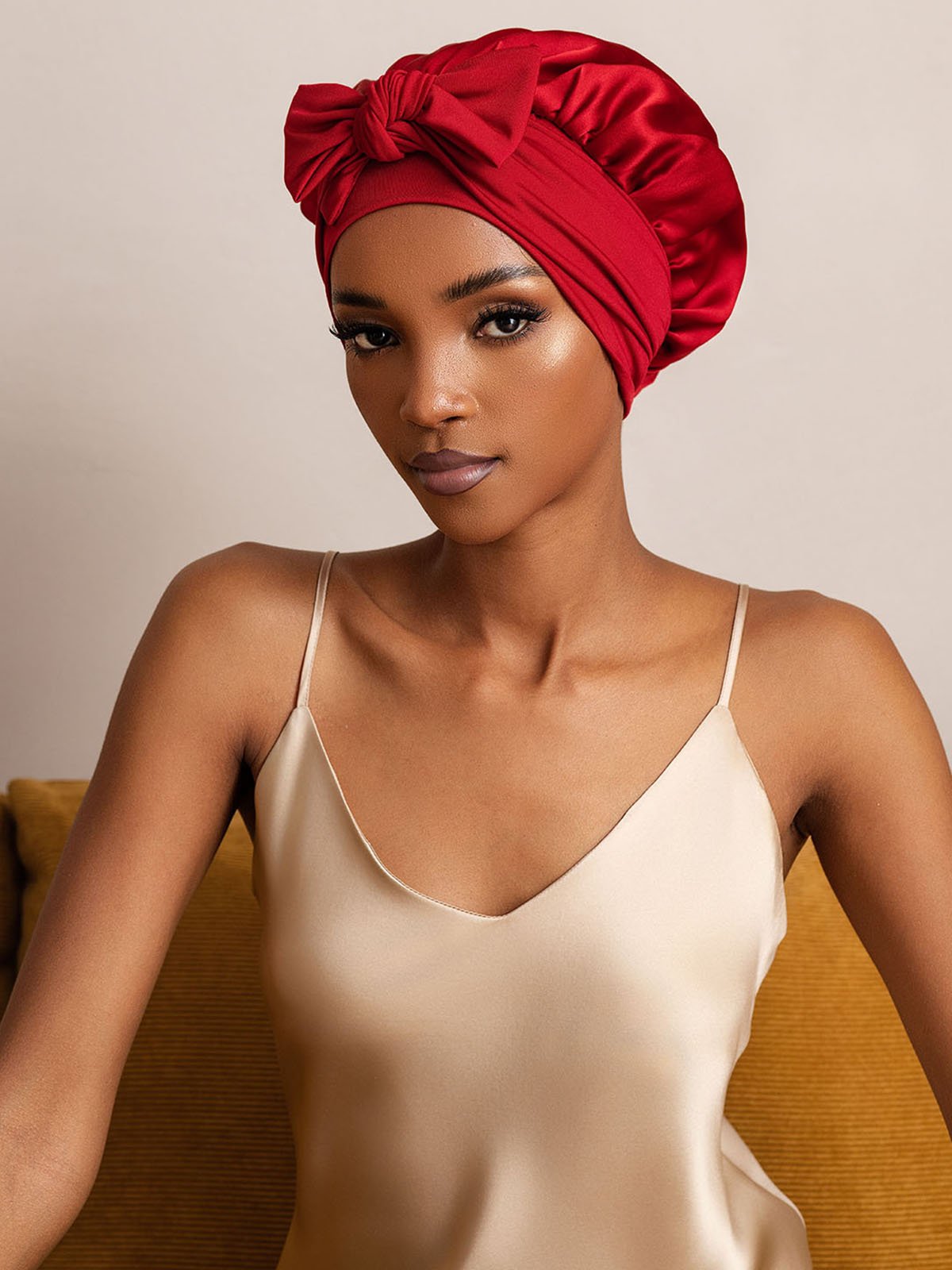 SilkSilky Pure Silk Sleep Cap Wine 003
