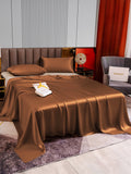 SilkSilky US 22Momme Pure Silk Bedding Set Coffee 004