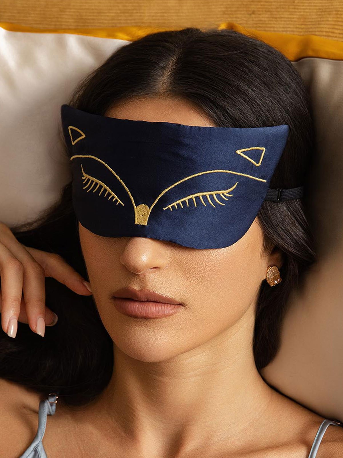 [DarkBlue] SilkSilky Pure Silk Eye Mask 004