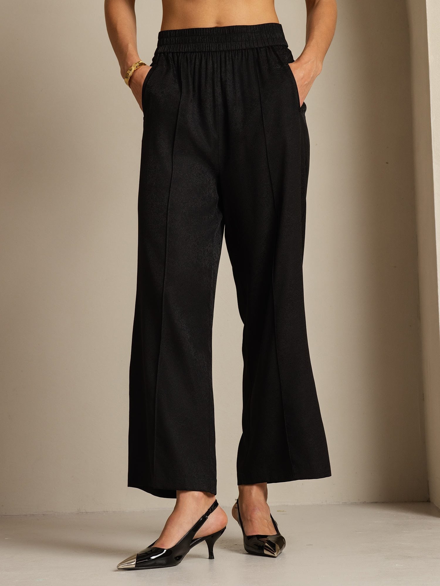 [Black] SilkSilky 22Momme Silk Womens Pants 006