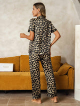 [Leopard] SilkSilky  Pure Silk Womens Pajamas 002