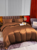 SilkSilky US 22Momme Pure Silk Bedding Set Coffee 003