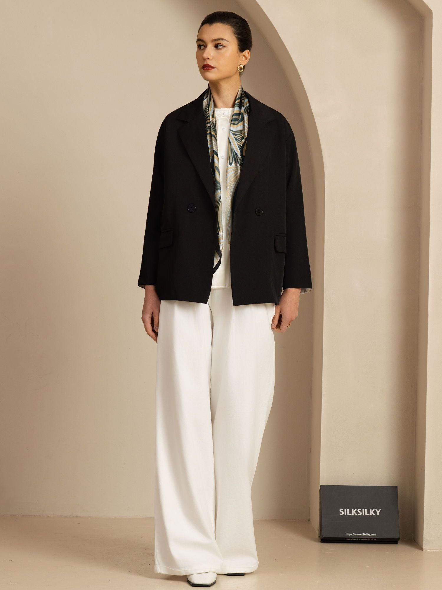 [P110] SilkSilky  Silk Scarf 004