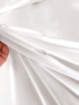 [White] SilkSilky  19Momme Bedding Set 005