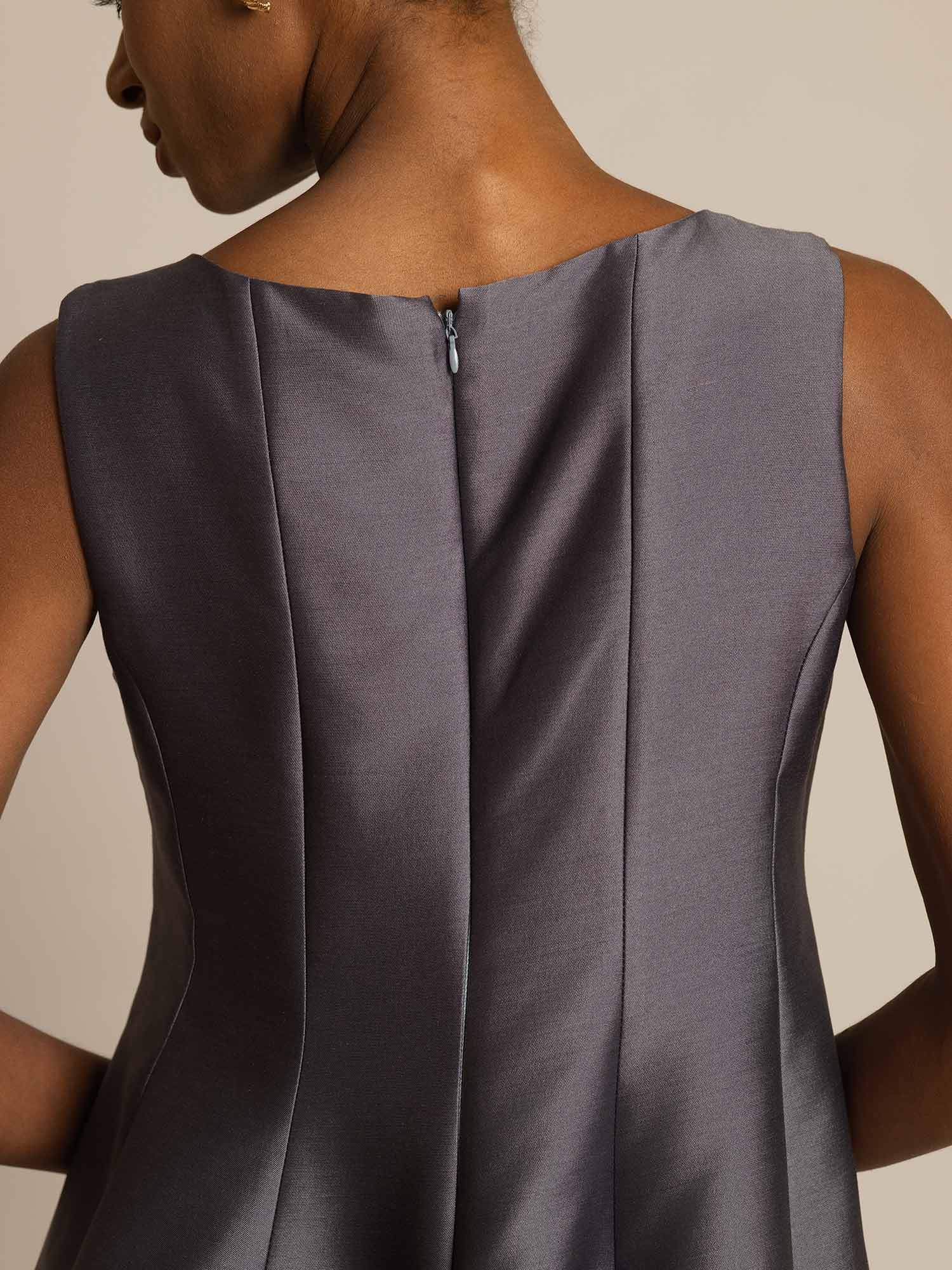 [Gray] SilkSilky  32Momme Silk Dress 004,