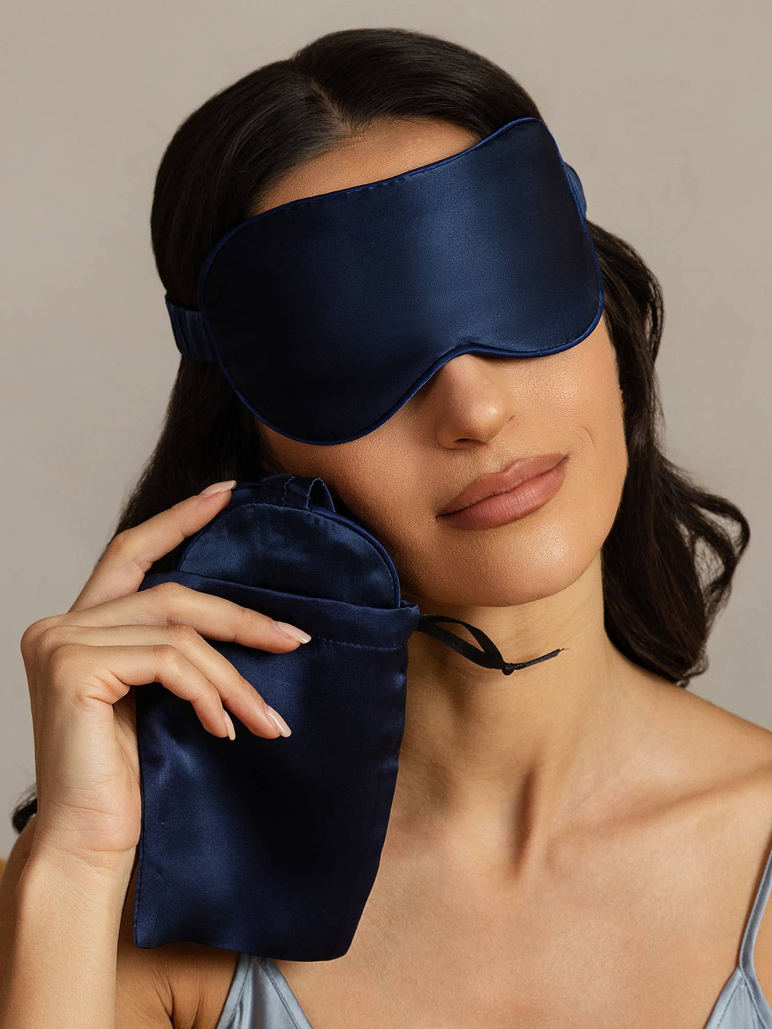[DarkBlue] SilkSilky Pure Silk Eye Mask 002