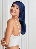 SilkSilky US Pure Silk Sleep Cap DarkBlue 004