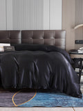 SilkSilky US 22Momme Pure Silk Duvet Cover Black 001