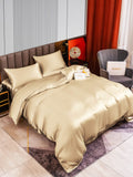 SilkSilky US 22Momme Pure Silk Bedding Set Beige 003