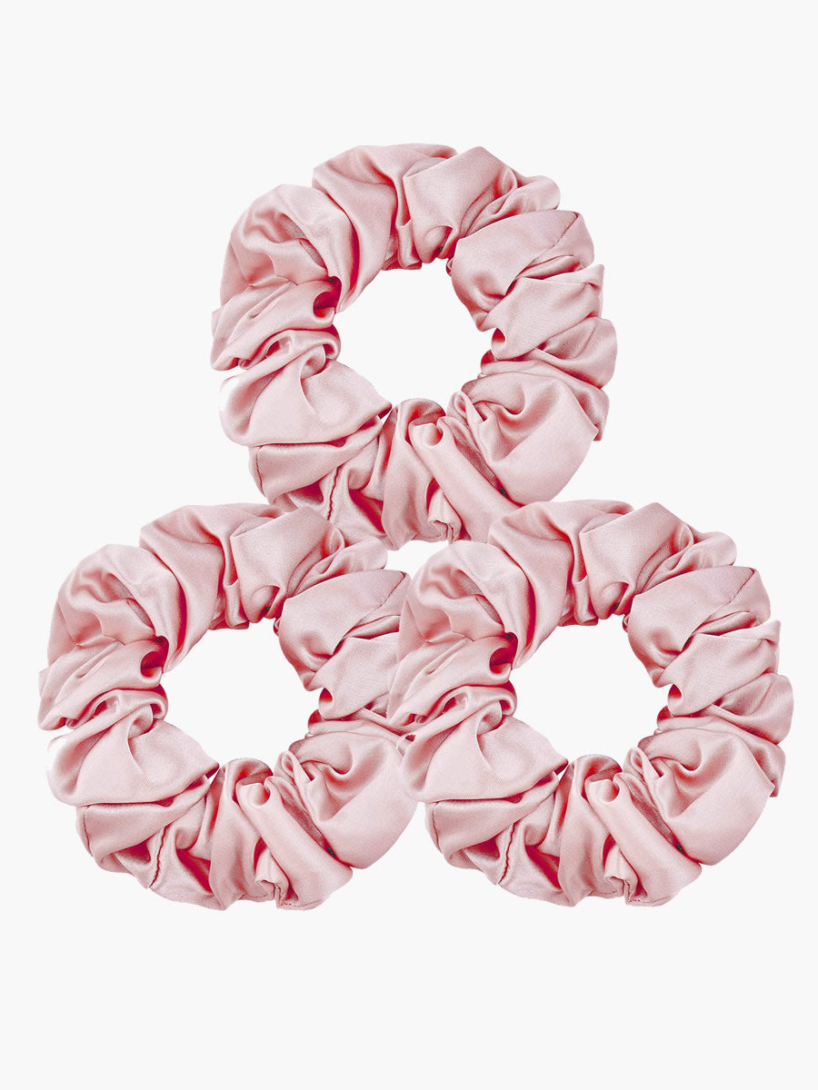 SilkSilky  19Momme Pure Silk Scrunchie LightPink 003