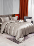 SilkSilky US 22Momme Pure Silk Bedding Set Gray 002