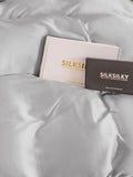 SilkSilky US 25Momme Pure Silk Duvet Cover Silver 004