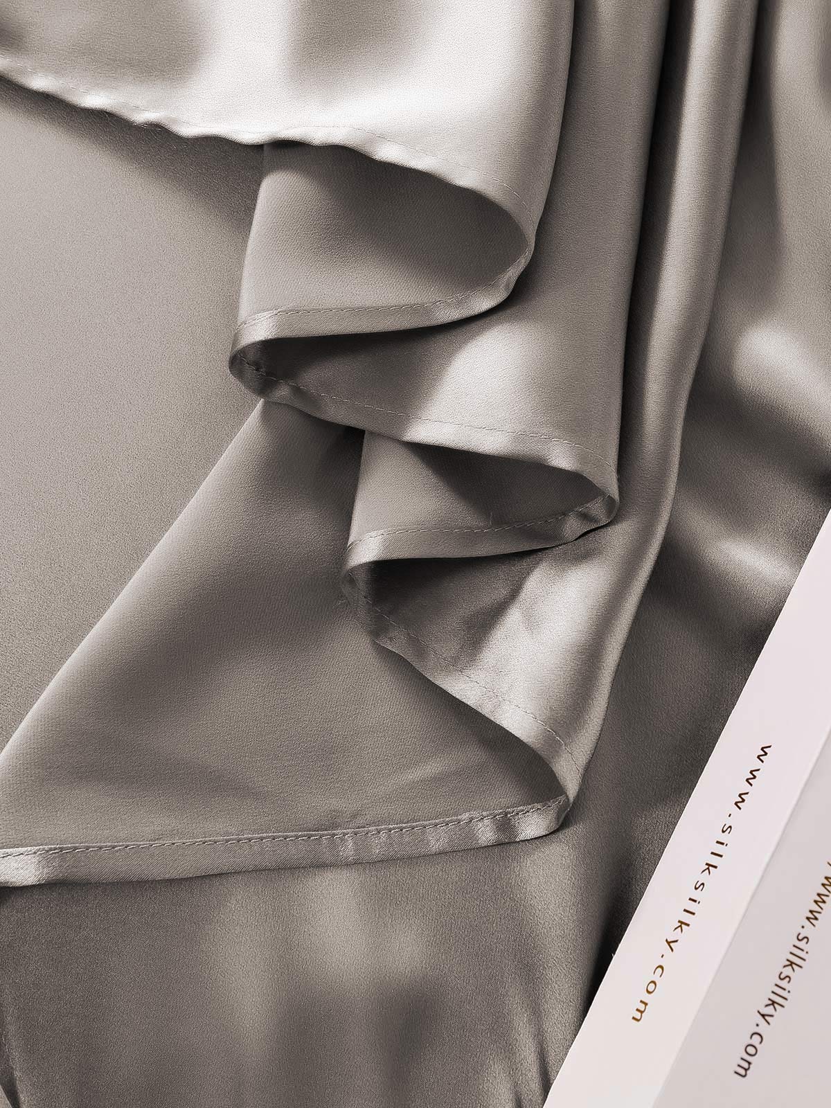 [Gray] SilkSilky  19Momme Pure Silk Bedding Set 006