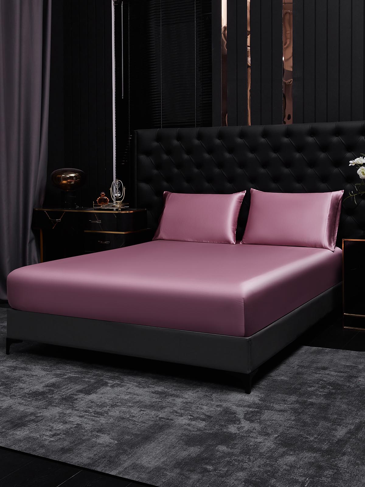 [Mauve Orchid] SilkSilky  25Momme Pure Silk Bedding Set 001