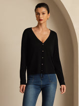 [Black] SilkSilky  Long Sleeve Women's Cardigan 001