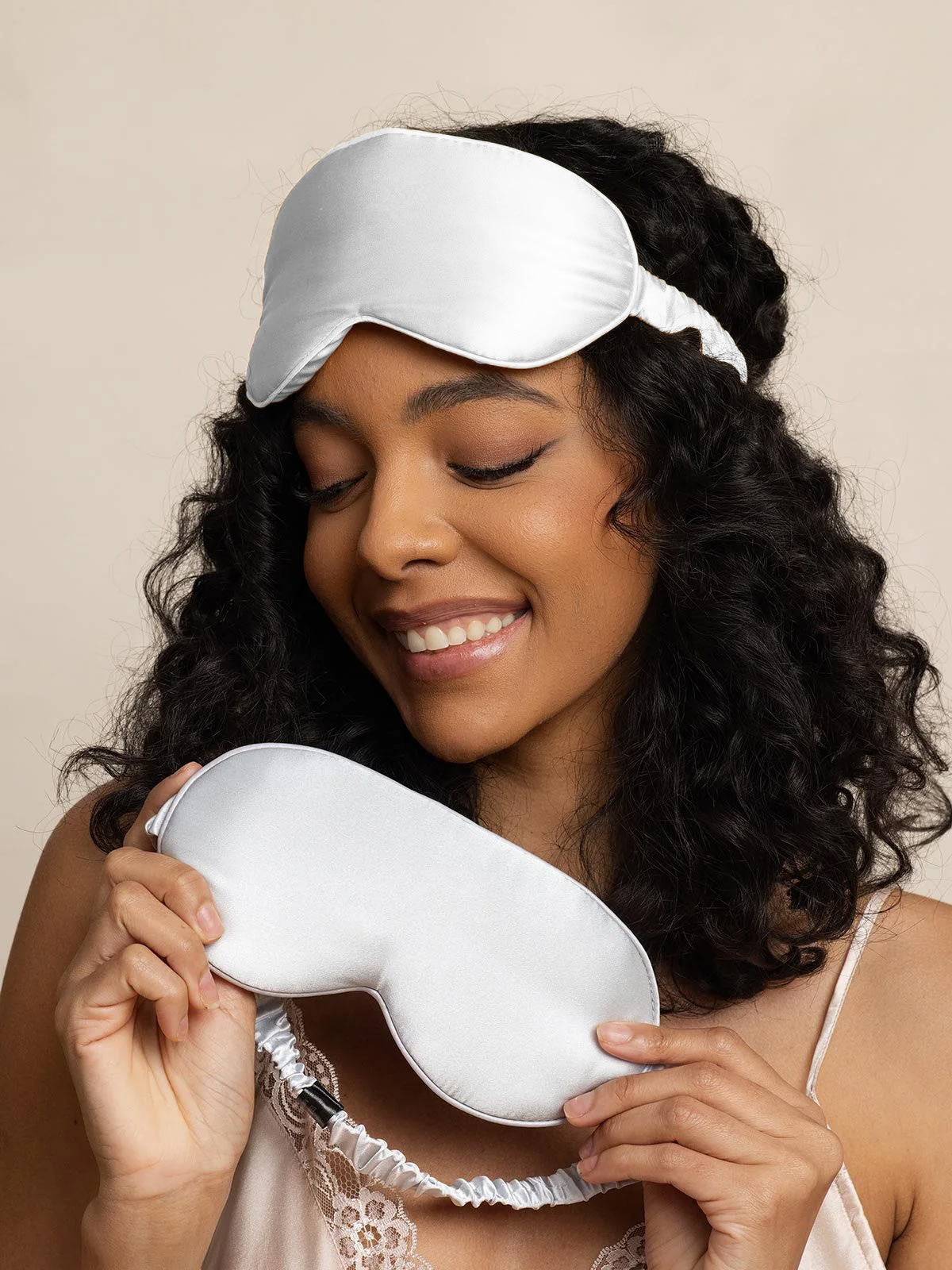 [Light Gray] SilkSilky  Pure Silk Eye Mask 002