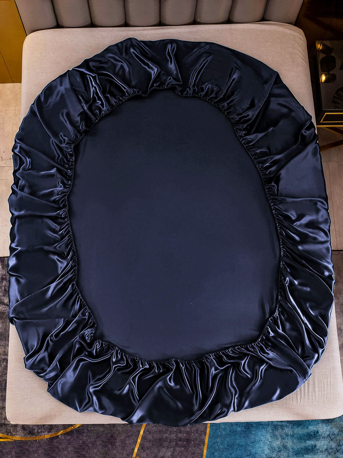 [Dark Blue] SilkSilky  25Momme Pure Silk Sheet 005