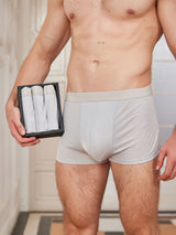 [Gray] SilkSilky  100% Silk Jersey Men's Underwear 001