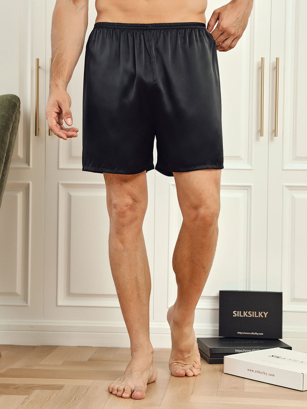 100% Mulberry Silk Lounge Shorts Sleep Bottoms