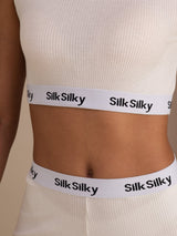 [White] SilkSilky  Sleeveless Crew Neck Camisole Top 006