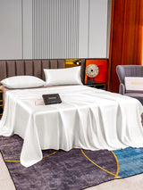 [White] SilkSilky  22Momme Bedding Set 003