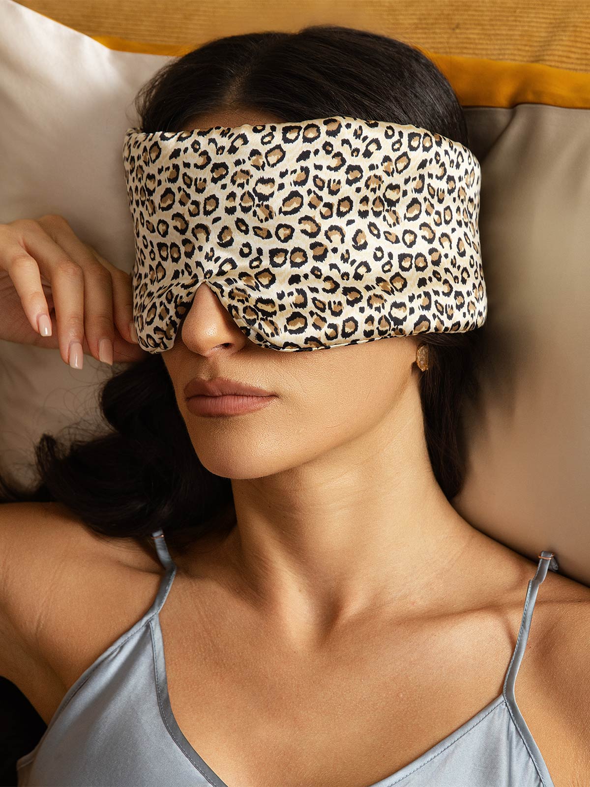 [Leopard] SilkSilky  19Momme Pure Silk Eye Mask 004