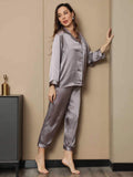 SilkSilky-US-Pure-Silk-Long-Sleeve-Lapel-Women's-Pajamas-Gray-008