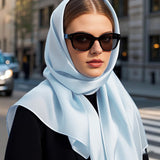 [Light Blue] SilkSilky  Scarf 004