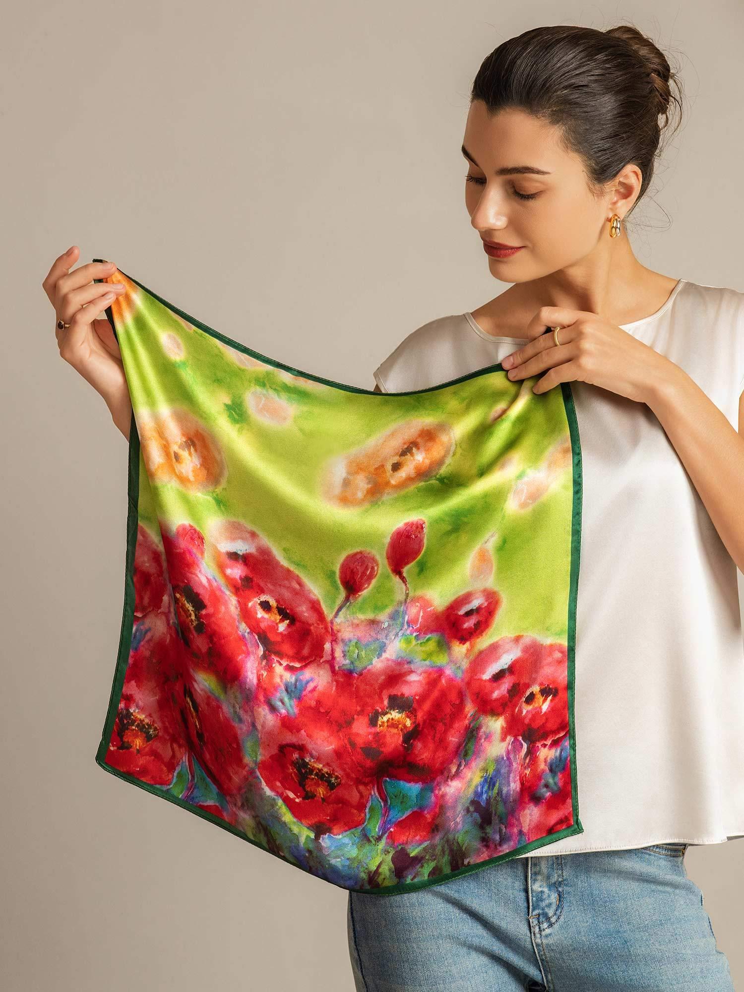 [P099] SilkSilky  Pure Silk Scarf 003,