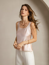 [Pink] SilkSilky  Sleeveless Camisole Top 006