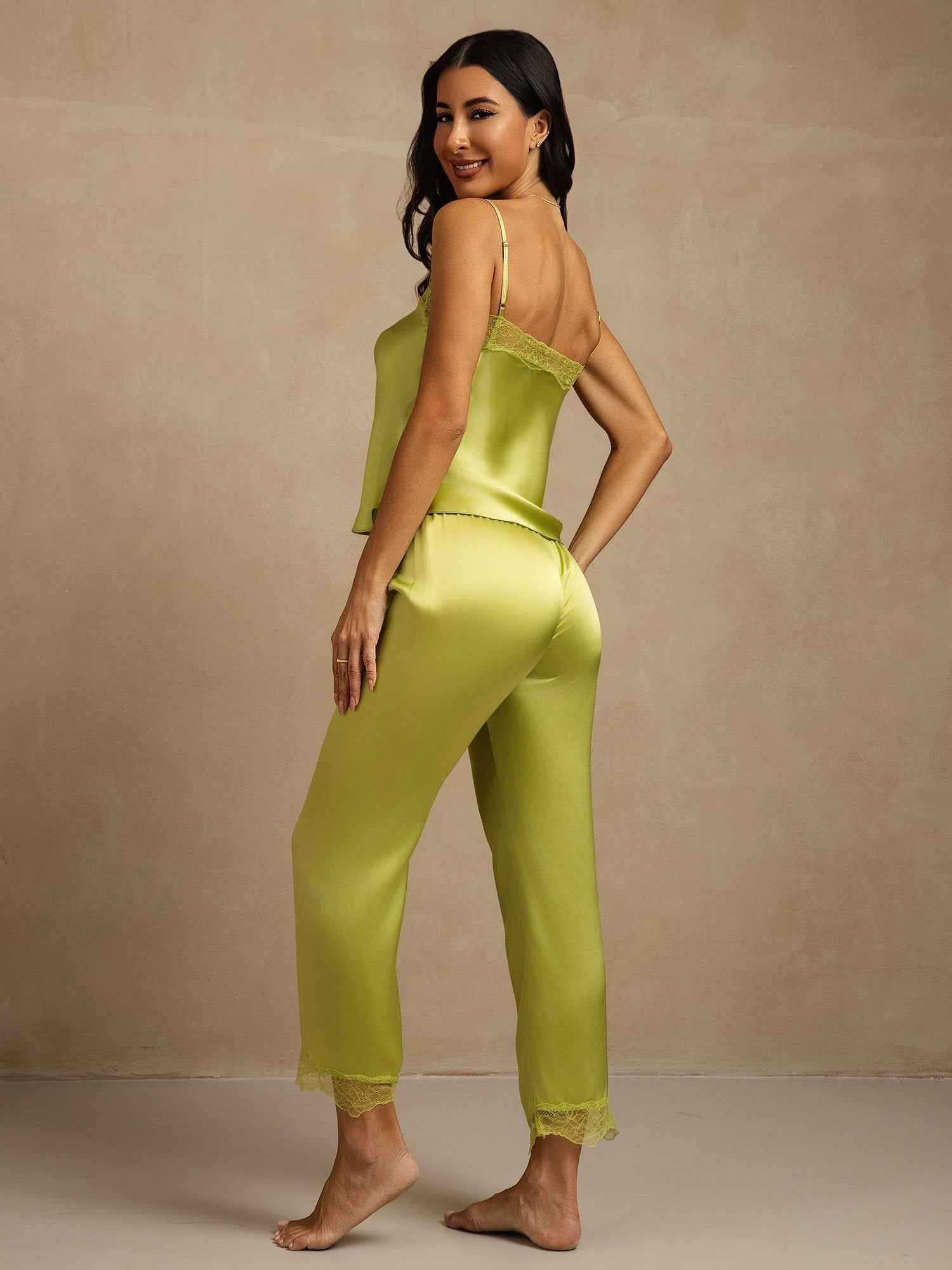 [Mint Green] SilkSilky  Pure Silk Camisole Set 002