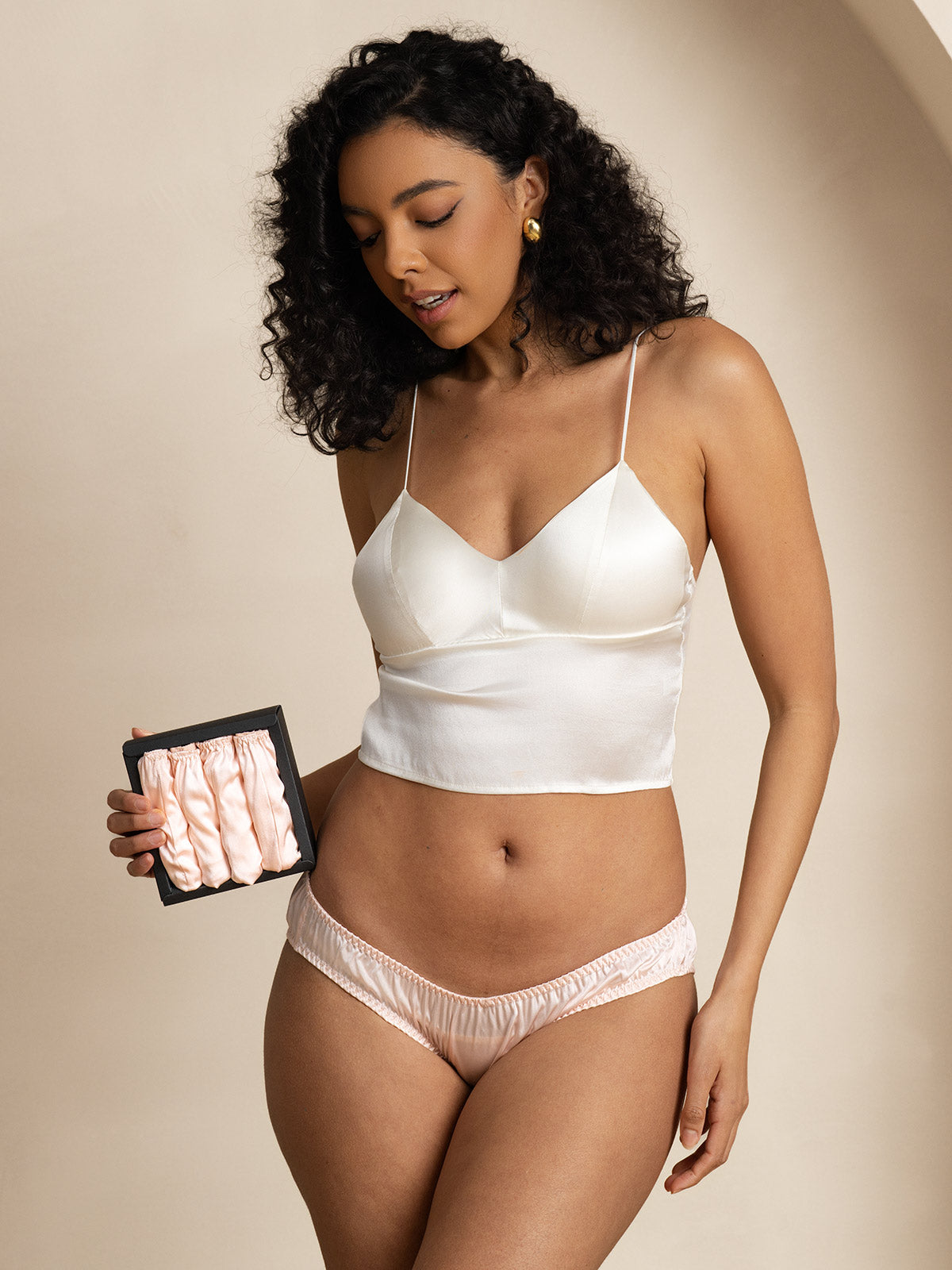 [Light Pink] SilkSilky  Silk Knitted Panty 006