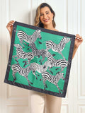 SilkSilky US Pure Silk Scarf DarkGreen 001