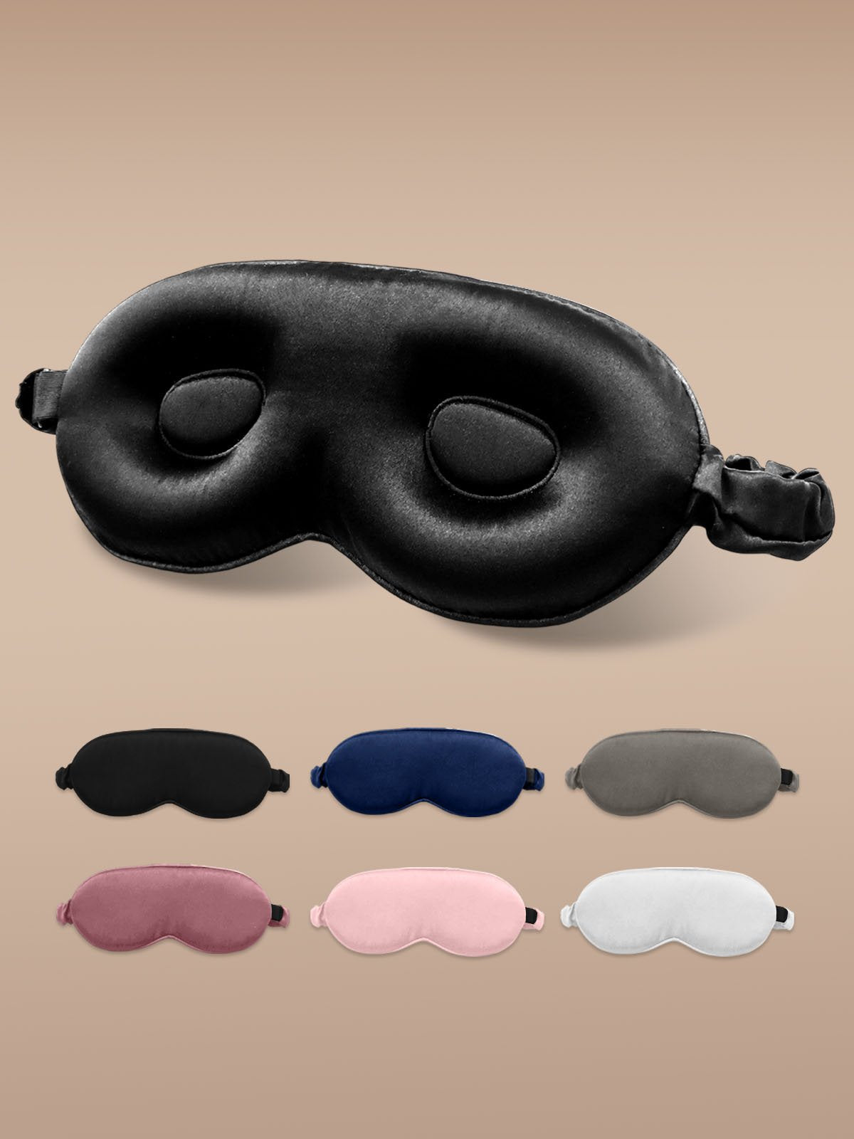 [Black] SilkSilky 22Momme Pure Silk Eye Mask 001