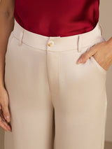 [Beige] SilkSilky Womens Pants 004