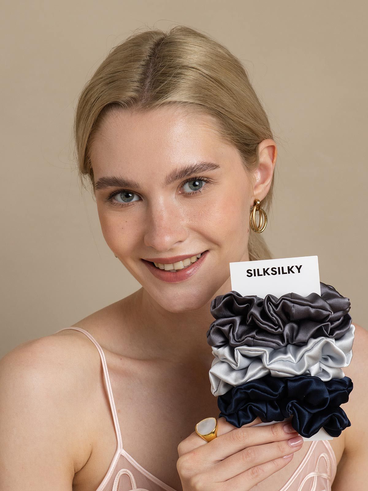 SilkSilky Pure Silk Scrunchie Group1 002