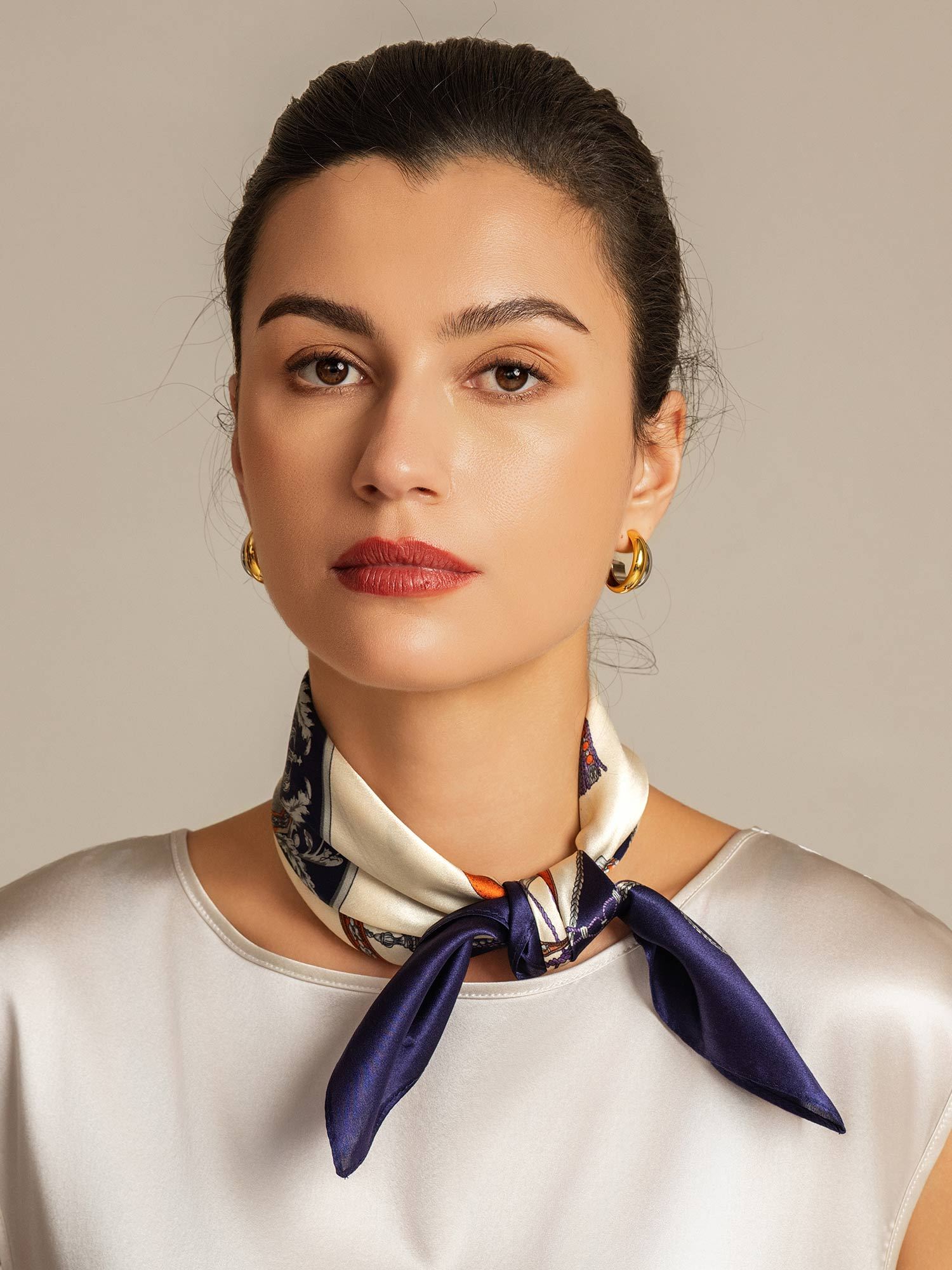 [Multi] SilkSilky Pure Silk Scarf 002