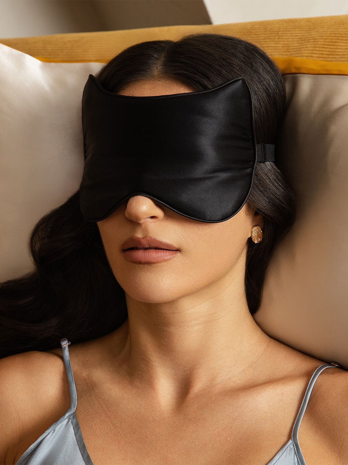 [Black] SilkSilky Pure Silk Eye Mask 005