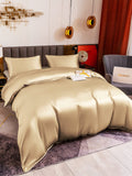 SilkSilky US 19Momme Pure Silk Bedding Set Beige 004