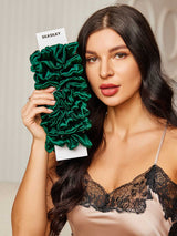 [Dark Green] SilkSilky  Scrunchie 001