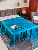 [Teal] SilkSilky  19Momme Sheet 001