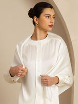 [White] SilkSilky  Scarf 004