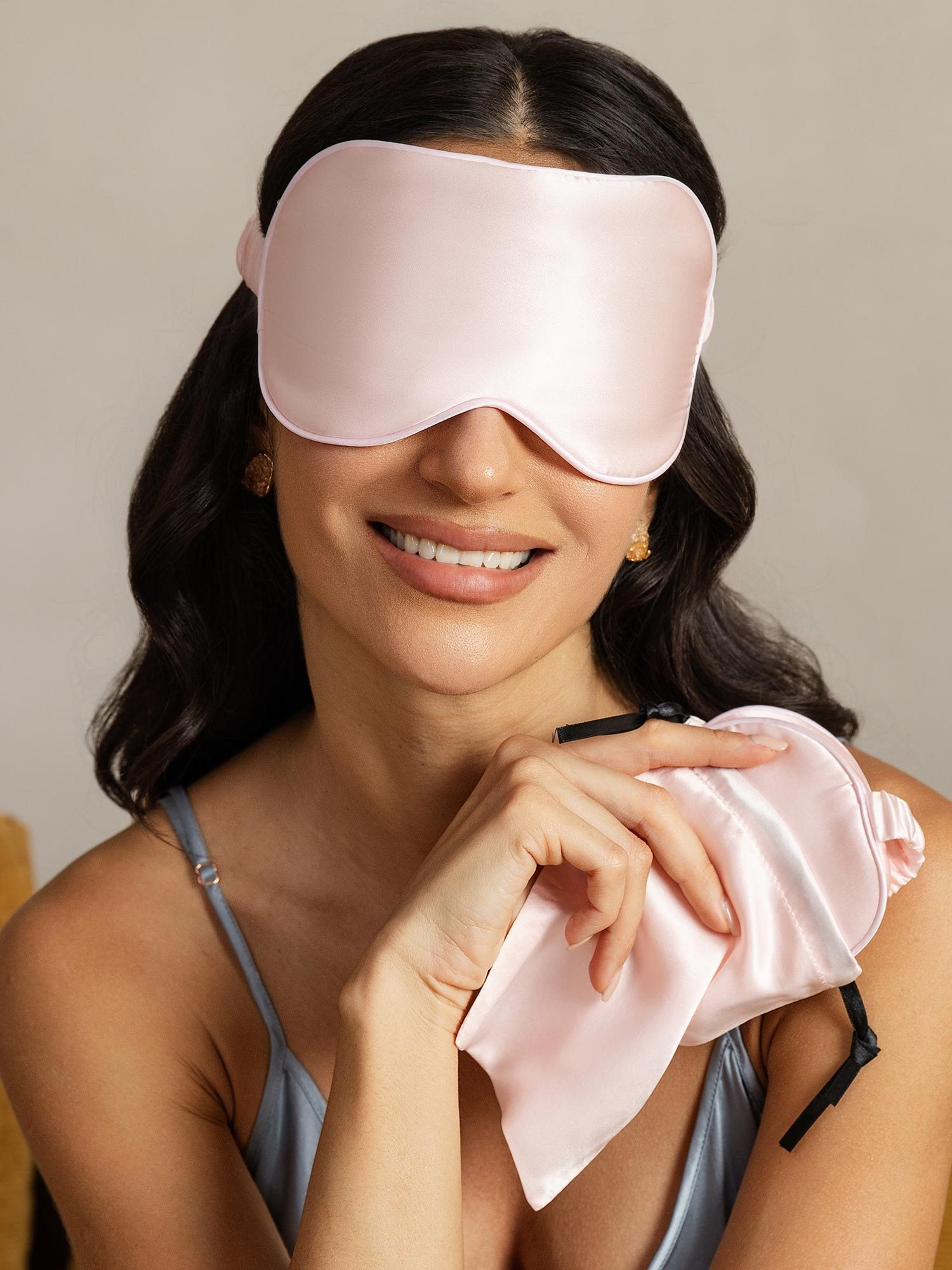 [Pink] SilkSilky Pure Silk Eye Mask 002