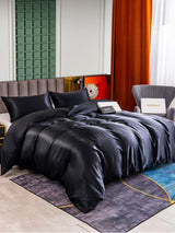 [Black] SilkSilky  25Momme Bedding Set 001