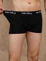 [Black] SilkSilky 100% Silk Jersey Mens Underwear 003