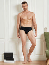 [Black] SilkSilky  100% Silk Jersey Men's Underwear 005