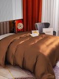 SilkSilky US 22Momme Pure Silk Duvet Cover Coffee 004