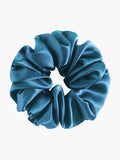 SilkSilky  19Momme Pure Silk Scrunchie Teal 003